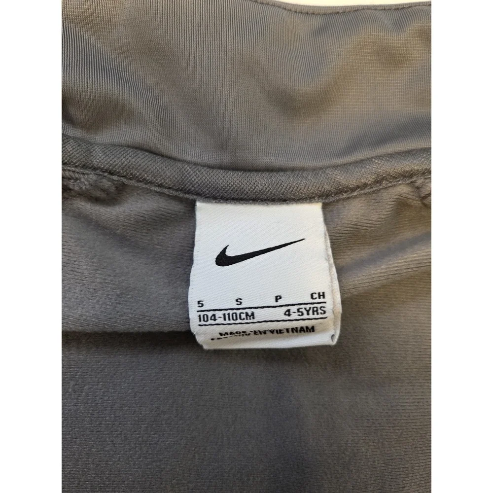 078 Nike Boys Colorblock Full Zip Track Jacket Gray/Black Size 4-5 Years